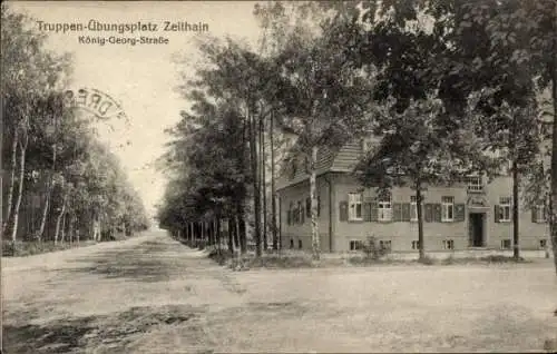 Ak Zeithain in Sachsen, Truppenübungsplatz, König-Georg-Straße