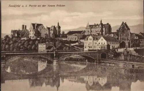 Ak Saalfeld an der Saale Thüringen, Neue Brücke