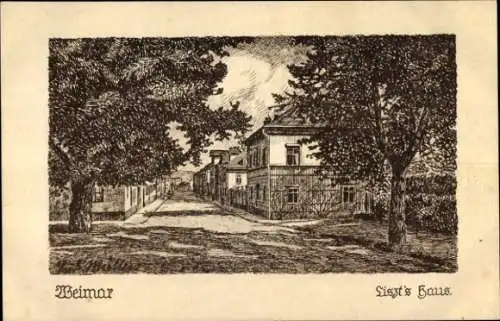 Ak Weimar in Thüringen, Liszts Haus