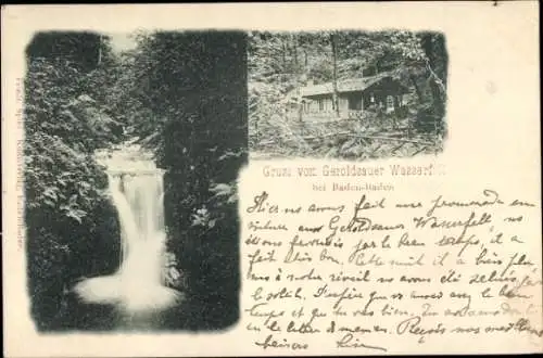 Ak Baden Baden am Schwarzwald, Geroldsauer Wasserfall