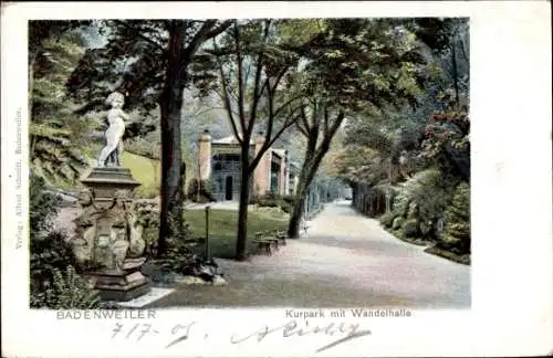 Ak Badenweiler im Schwarzwald, Kurpark, Wandelhalle