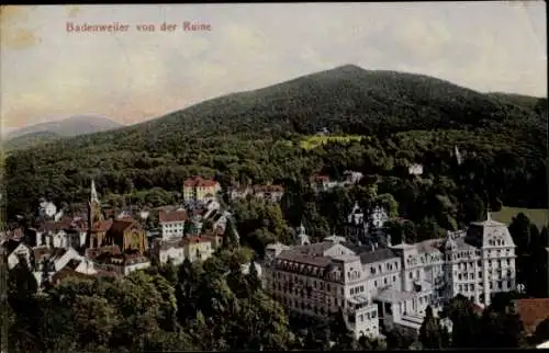 Ak Badenweiler im Schwarzwald, Blick von der Ruine, Panorama