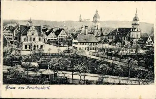 Ak Freudenstadt im Schwarzwald, Teilansicht