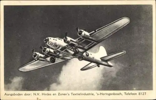 Ak Britisches Militärflugzeug, Boeing B 17, Bombenwerfer