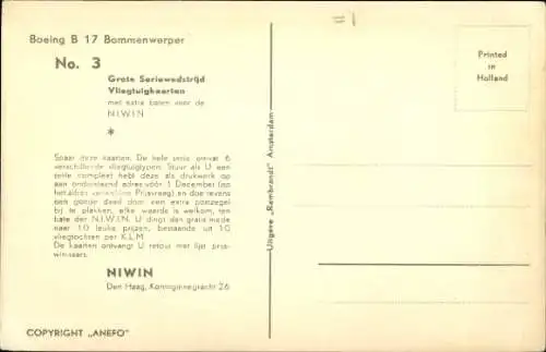 Ak Britisches Militärflugzeug, Boeing B 17, Bombenwerfer