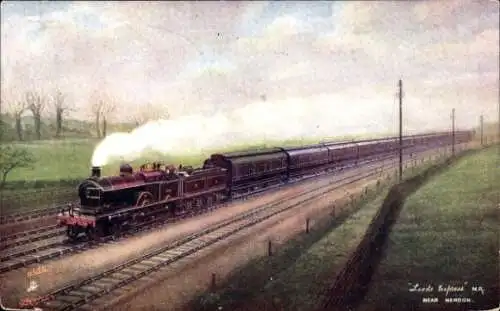 Ak Britische Eisenbahn, Dampflokomotive, Leeds Express