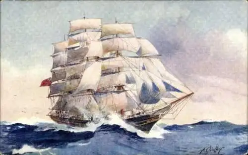 Künstler Ak Segelschiff Cutty Sark