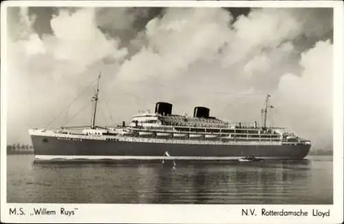 Ak Dampfer Willem Ruys, Koninklijke Rotterdamsche Lloyd, KRL