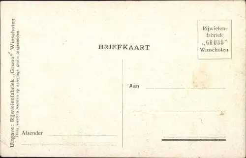 Künstler Ak Gerstenhauer, Johann Georg, niederländisches Dorfmotiv, Häuser am Kanal