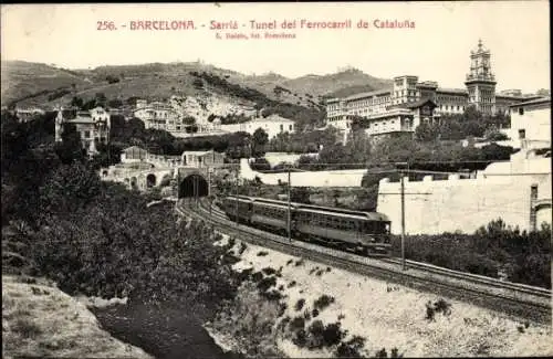 AK Barcelona Katalonien Spanien, Eisenbahntunnel von Sarria, Katalonien