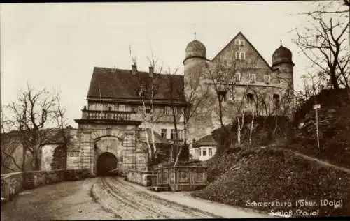 Ak Schwarzburg in Thüringen, Schloss, Portal