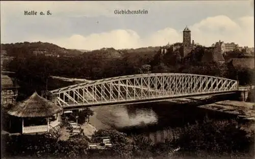 Ak Halle an der Saale, Giebichenstein, Brücke