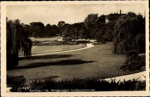 Ak Zwickau in Sachsen, Parkanlagen, Musiktempel