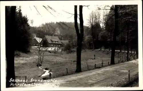 Ak Hohnstein in der Sächsischen Schweiz, Gasthaus Grundmühle