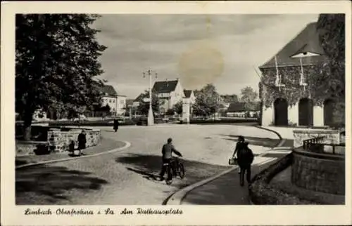 Ak Limbach Oberfrohna in Sachsen, Rathausplatz