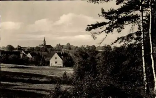 Ak Schmannewitz Dahlen in Sachsen, Blick auf den Ort