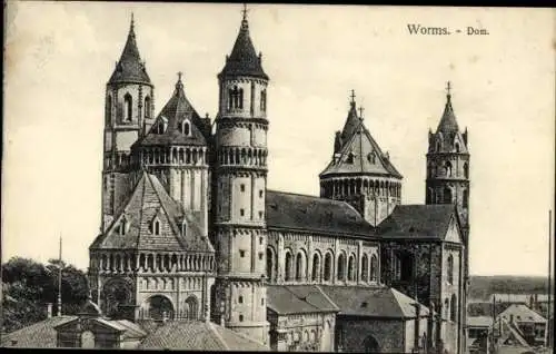 Ak Worms am Rhein, Dom