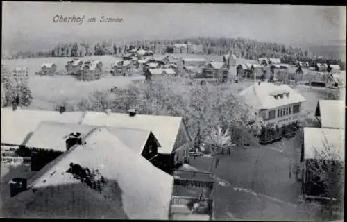 Ak Oberhof im Thüringer Wald, Totale, Winter