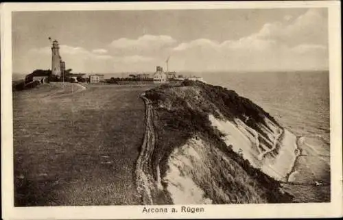 Ak Arkona Putgarten auf Rügen, Leuchtturm, Küste