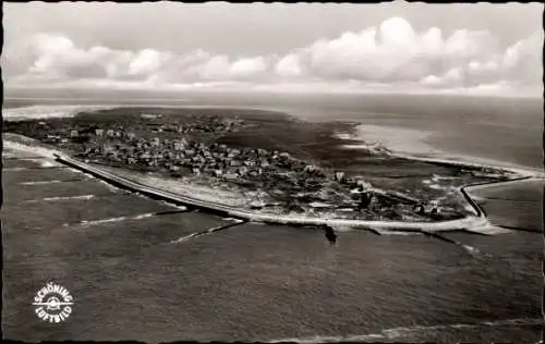 Ak Insel Baltrum in Ostfriesland, Panorama, Luftaufnahme