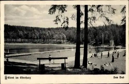 Ak Elend Oberharz am Brocken, Schwimmbad