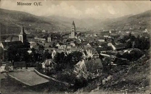 AK Münster Münster Elsass Haut Rhin, Panorama