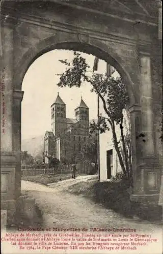 Ak Murbach Haut Rhin, Abtei, gegründet von St. Pyrmin, Kirche