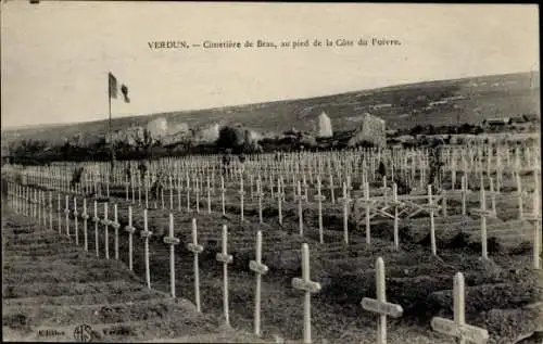 Ak Verdun Maas, Friedhof Bras