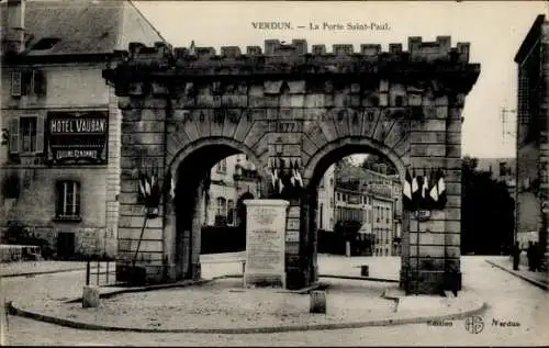 Ak Verdun Meuse, La Porte Saint Paul