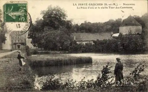 Ak La Ferté Gaucher Seine et Marne, Angelpartie am See