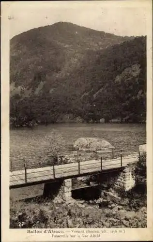 Ak Ballon d'Alsace Vosges, Brücke am Alfeld See