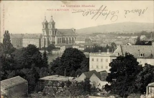 Ak-Moussson-Brücke Mussenbrück Lothringen Meurthe et Moselle, St.-Laurent-Kirche