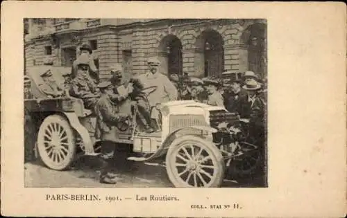 Ak Automobile, Paris-Berlin 1901, Les Routiers