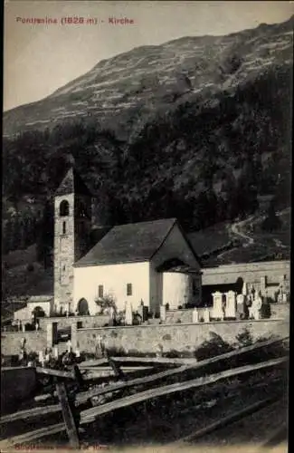 Ak Pontresina Kanton Graubünden Schweiz, Kirche