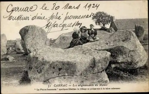 Ak Carnac Morbihan, Die Ausrichtungen von Menec