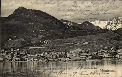 Ak Montreux Kanton Waadt Schweiz, Panorama