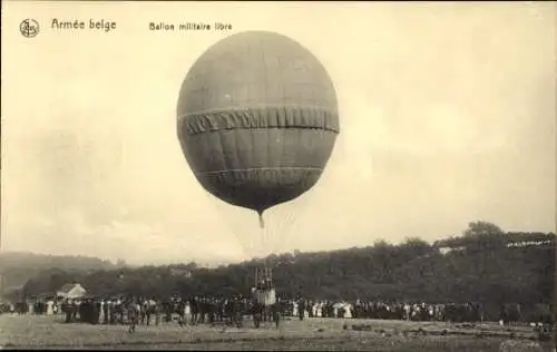 AK Belgische Armee, kostenloser Militärballon