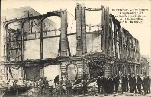 Ak Brand von Bourges 1928, Die Fassaden der Galerien