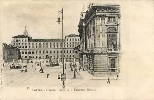 Ak Torino Turin Piemonte, Piazza Castello, Palazzo Reale