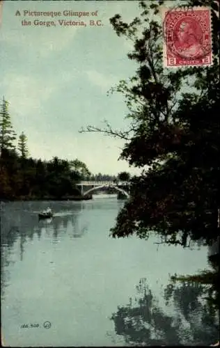 Ak Victoria British Columbia Kanada, Blick auf die Schlucht