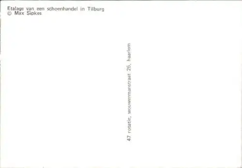 Ak Tilburg Nordbrabant Niederlande, Schaufenster eines Schuhgeschäfts