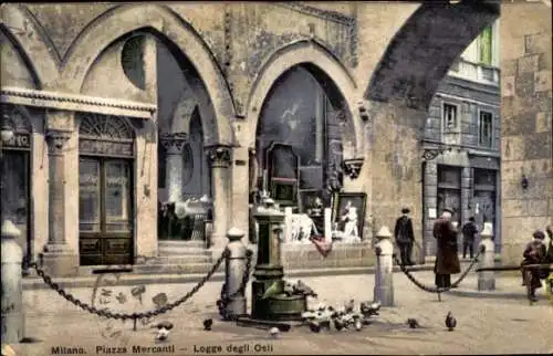 Ak Milano Mailand Lombardia,  Mercanti-Platz, Logen der Osii