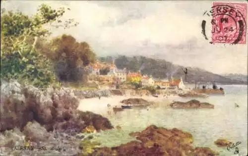 Ak Saint Aubin Kanalinsel Jersey, Oilette