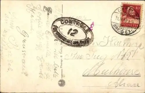 Ak Basel Stadt Schweiz, Blick auf die drei Rheinbrücken