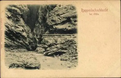 Ak Gütle Dornbirn in Vorarlberg, Rappenlochschlucht