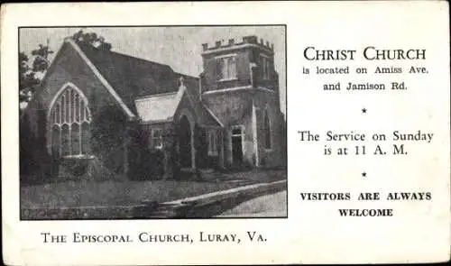 Ak Luray Virginia USA, Episcopal Church