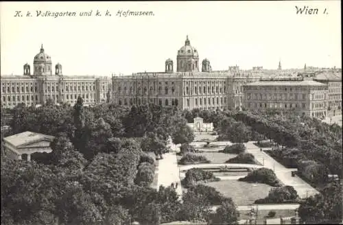 Ak Wien I., Volksgarten, Hofmuseum