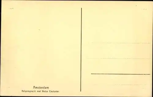 Ak Amsterdam Nordholland Niederlande, Keizersgracht mit Huize Couturier