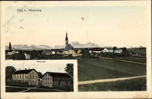 Ak Kay Tittmoning in Oberbayern, Gesamtansicht, Pfarrhof