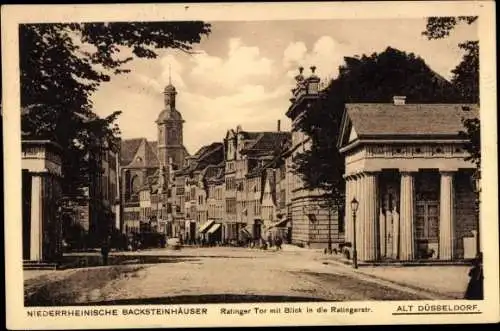 Ak Düsseldorf am Rhein, Ratinger Tor, Ratingerstraße